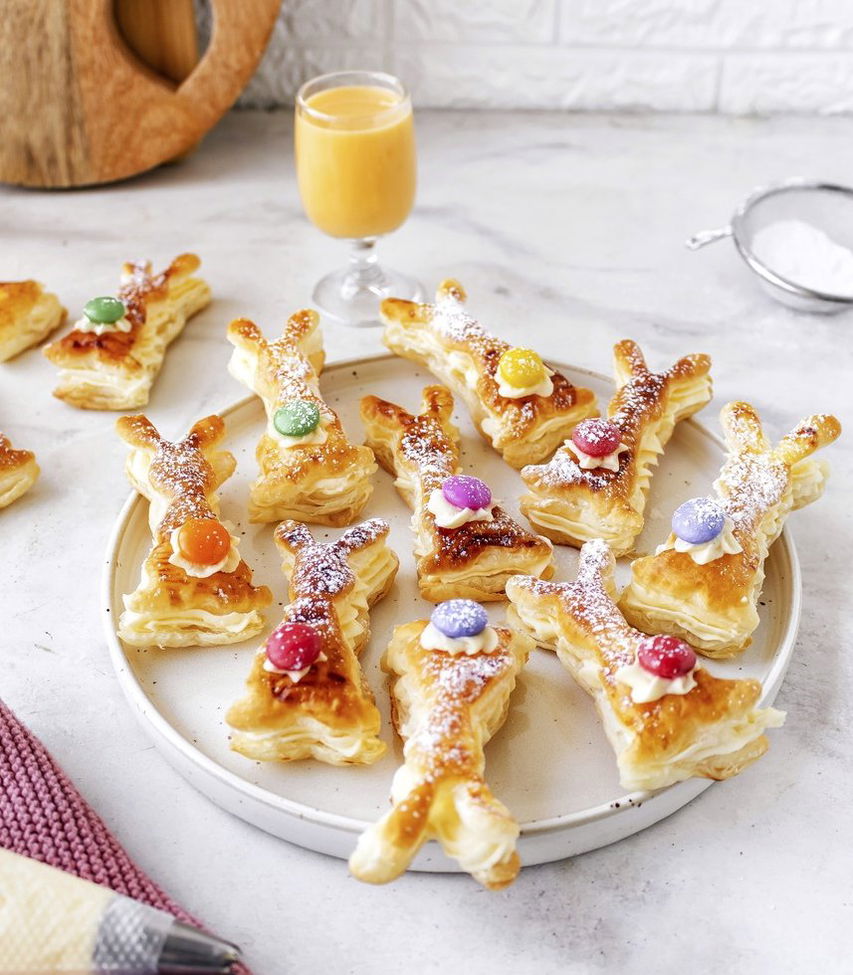 Blätterteig-Häschen mit Eierlikörcreme - Thermomix-Rezept