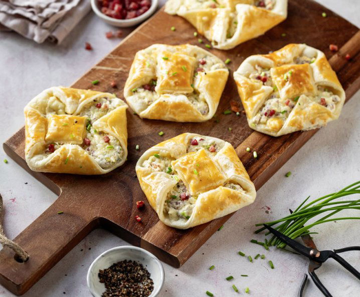 Blätterteig-Taschen Elsässer Art - Rezept
