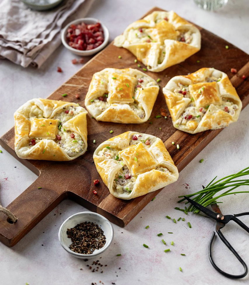 Blätterteig-Taschen Elsässer Art - Rezept