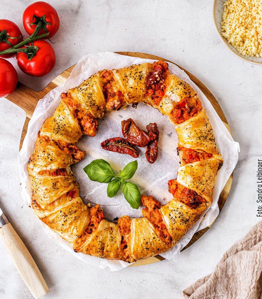 Blätterteig-Pizzakranz Thermomix-Rezept