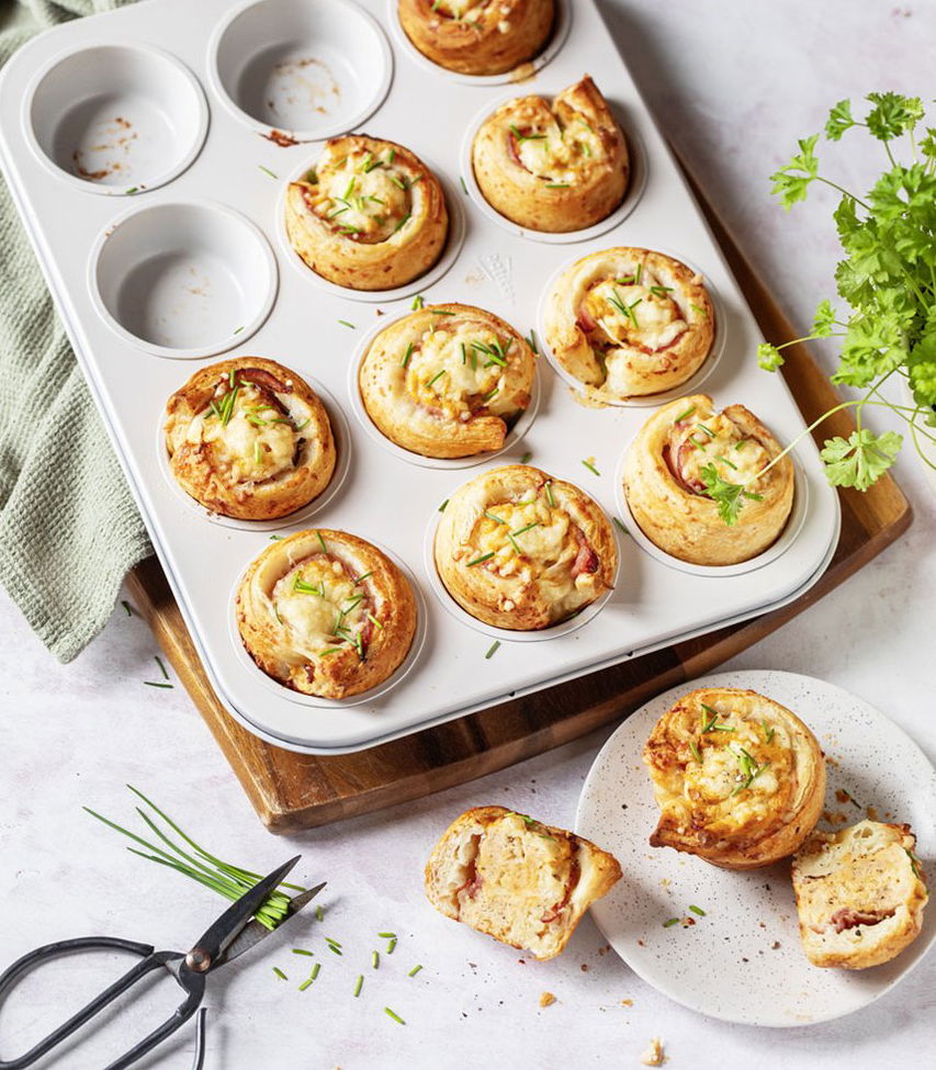 Croissant Muffins mit Rührei Füllung - Thermomix-Rezept