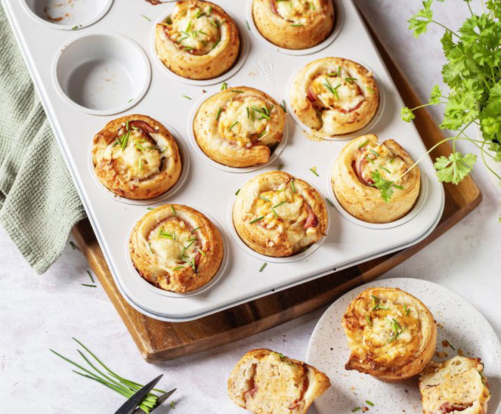 Croissant Muffins mit Rührei Füllung - Thermomix-Rezept