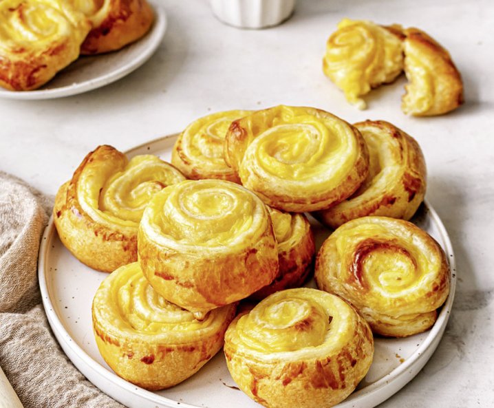 Croissant-Schnecken mit Pudding-Füllung - Thermomix-Rezept