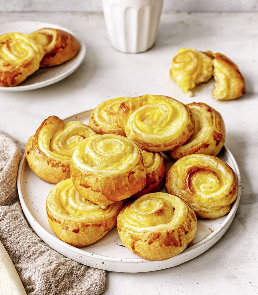Croissant-Schnecken mit Pudding-Füllung - Thermomix-Rezept