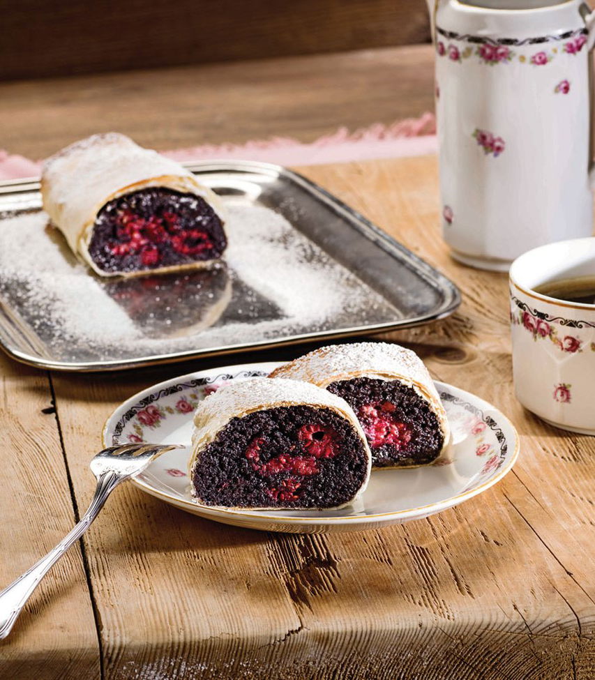Mohn-Himbeer Strudel