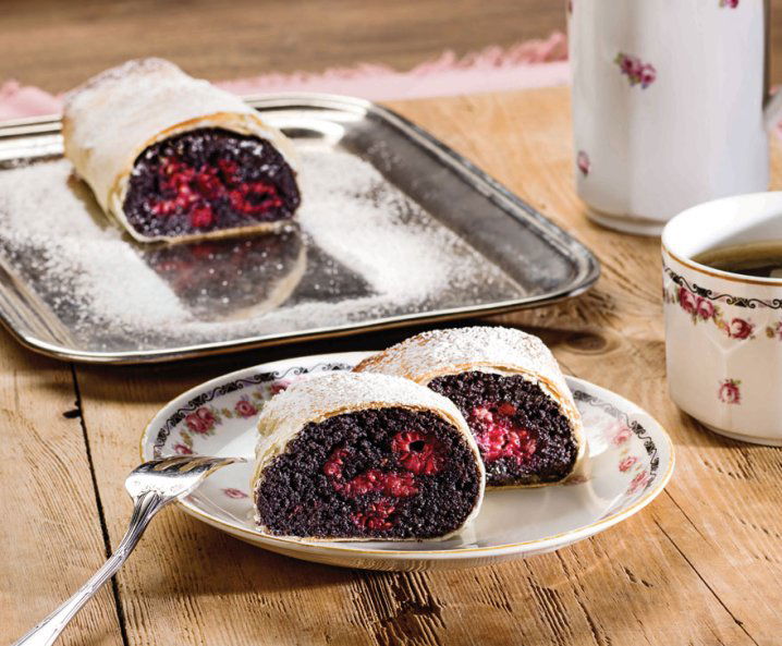 Mohn-Himbeer Strudel