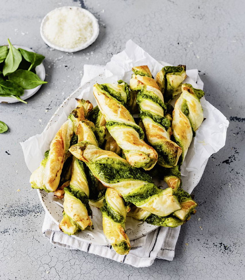 Parmesan-Spinat Twisters Rezept