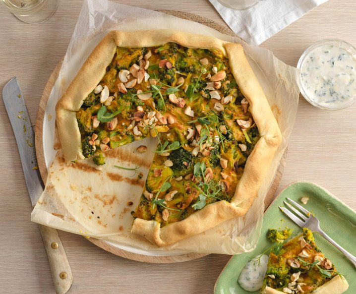 Vegane Curry-Brokkoli-Galette - Rezept