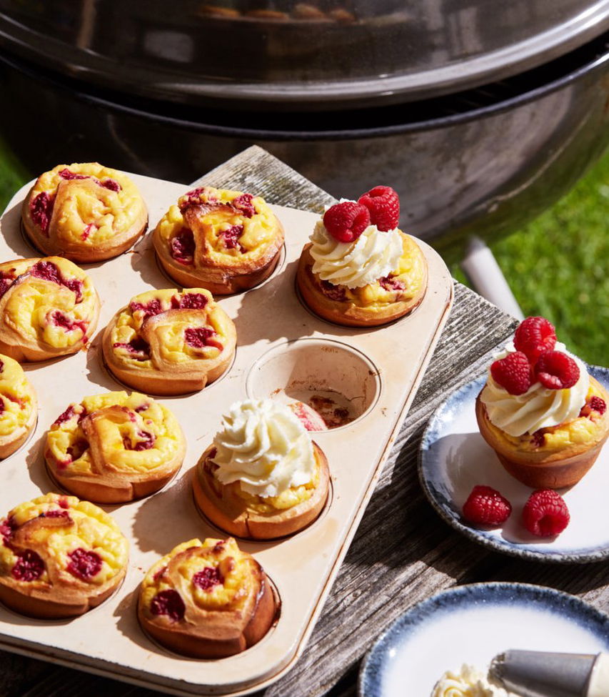 Schnecken-Muffins mit Cheesecakefüllung