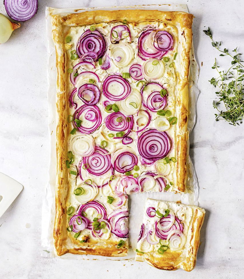 Schnelle Zwiebelgalette vom Blech - Thermomix-Rezept