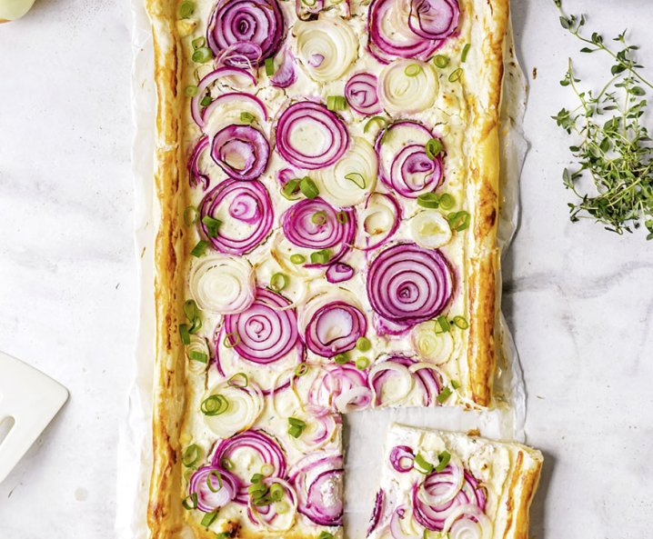 Schnelle Zwiebelgalette vom Blech - Thermomix-Rezept