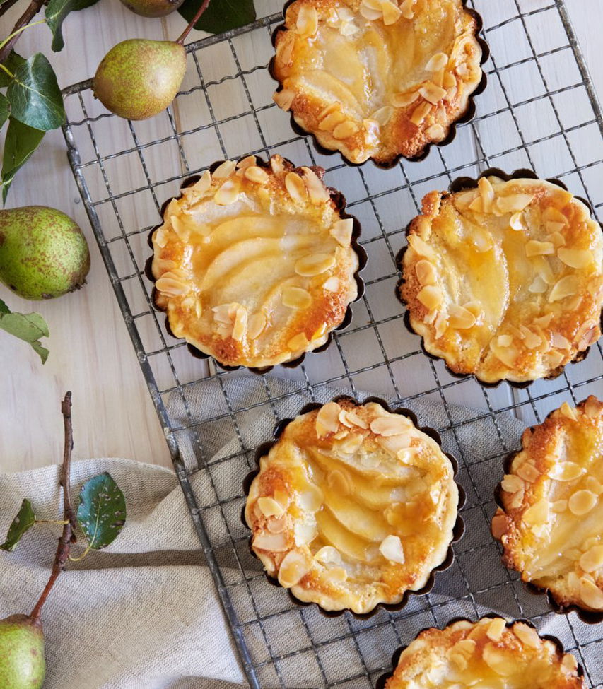 Vegane Birnen-Tartelettes mit Mandeln