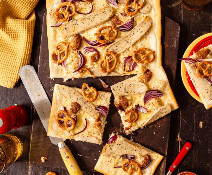 Weißwurst Pizza