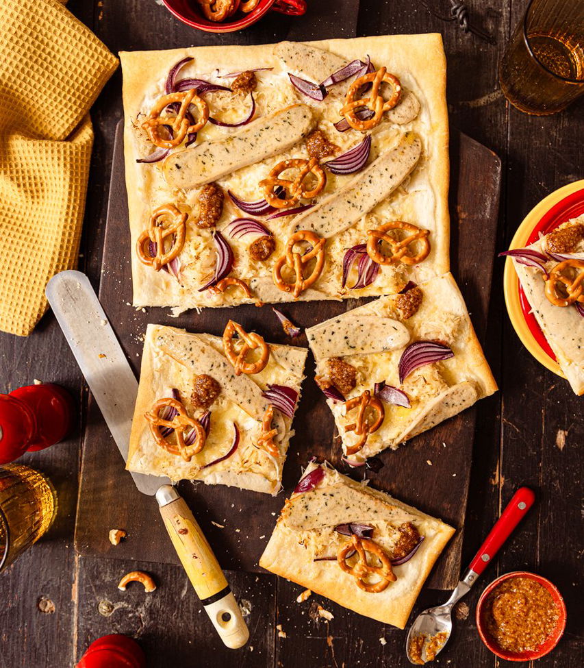 Weißwurst Pizza