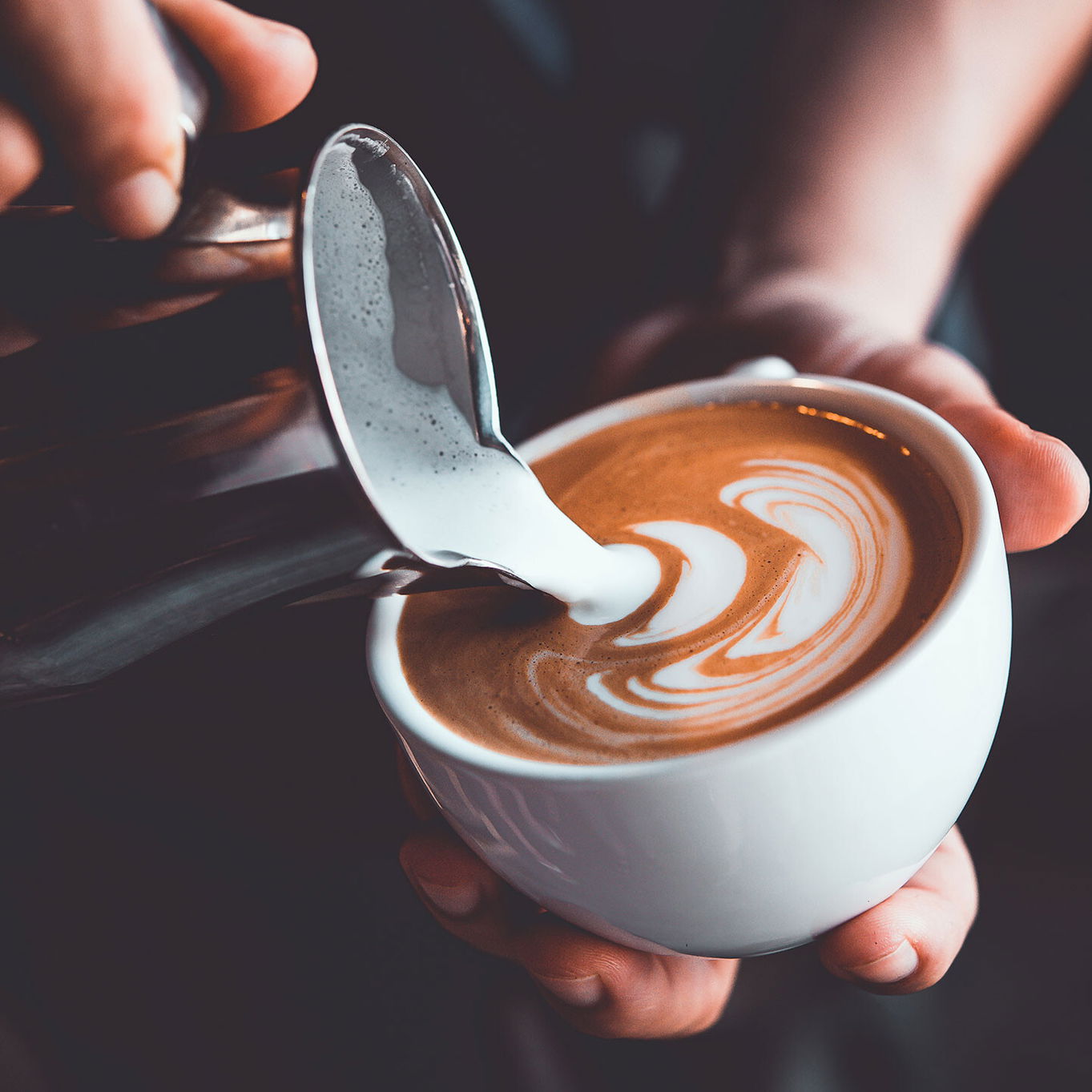 Kaffee mit Milchschaum