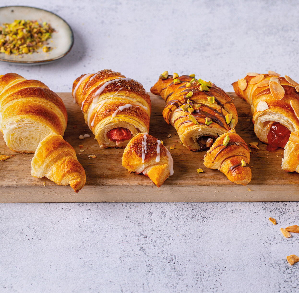Vielfältige Croissant- & Plunderkreationen