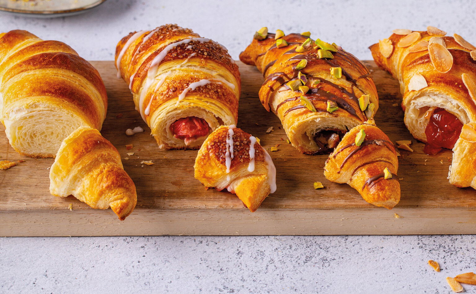Vielfältige Croissant- & Plunderkreationen