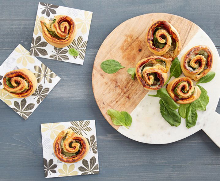 Saftige Salami-Pizzaschnecken