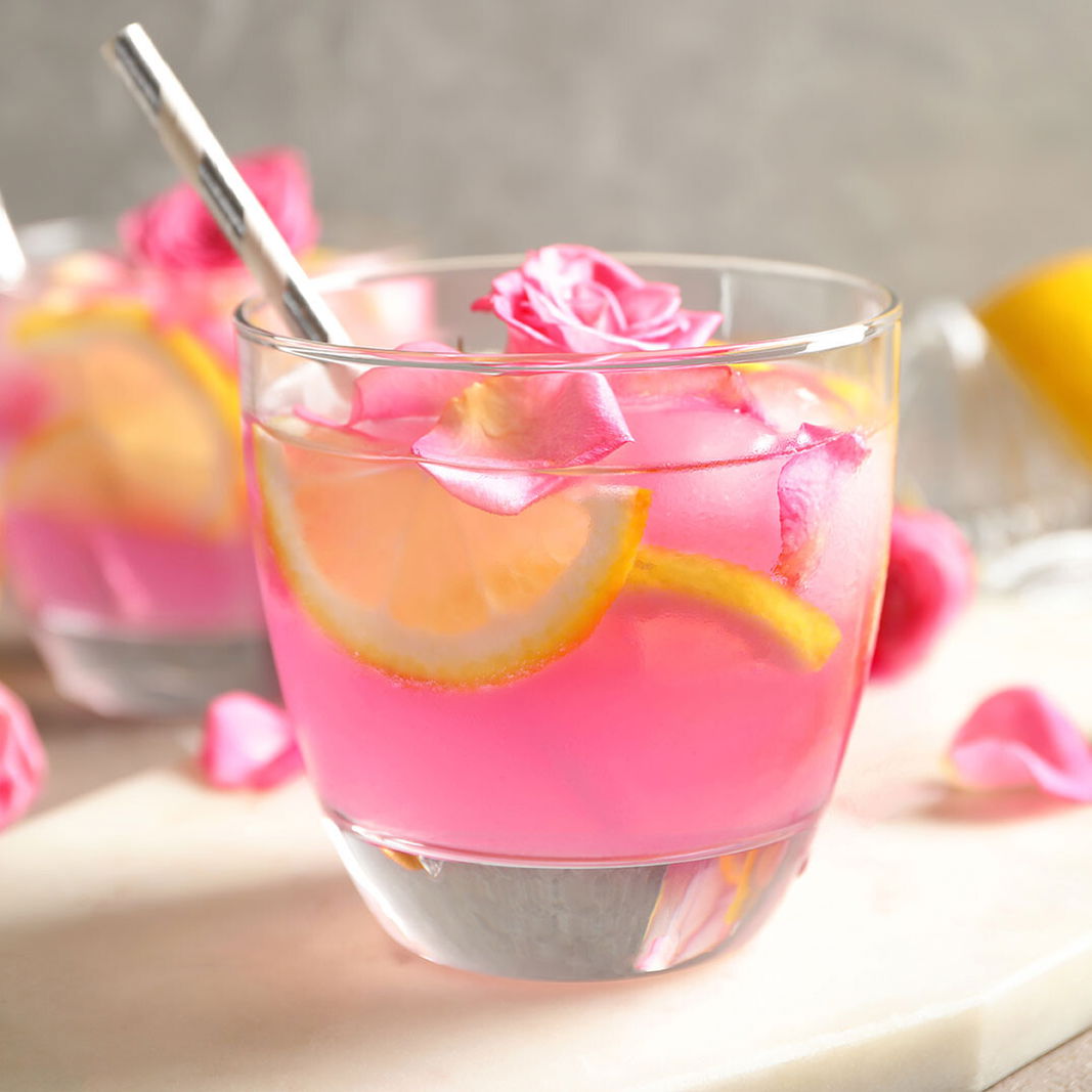 Rosen-Zitronen-Mocktail