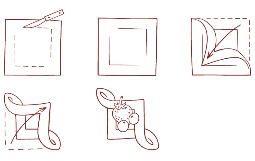 Blätterteig-Nester falten