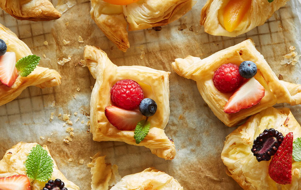 Nester aus Blätterteig falten