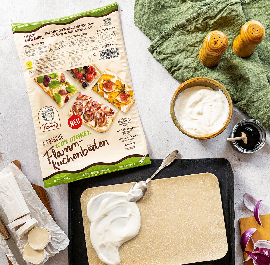 Tante Fanny Flammkuchenböden aufbewahren