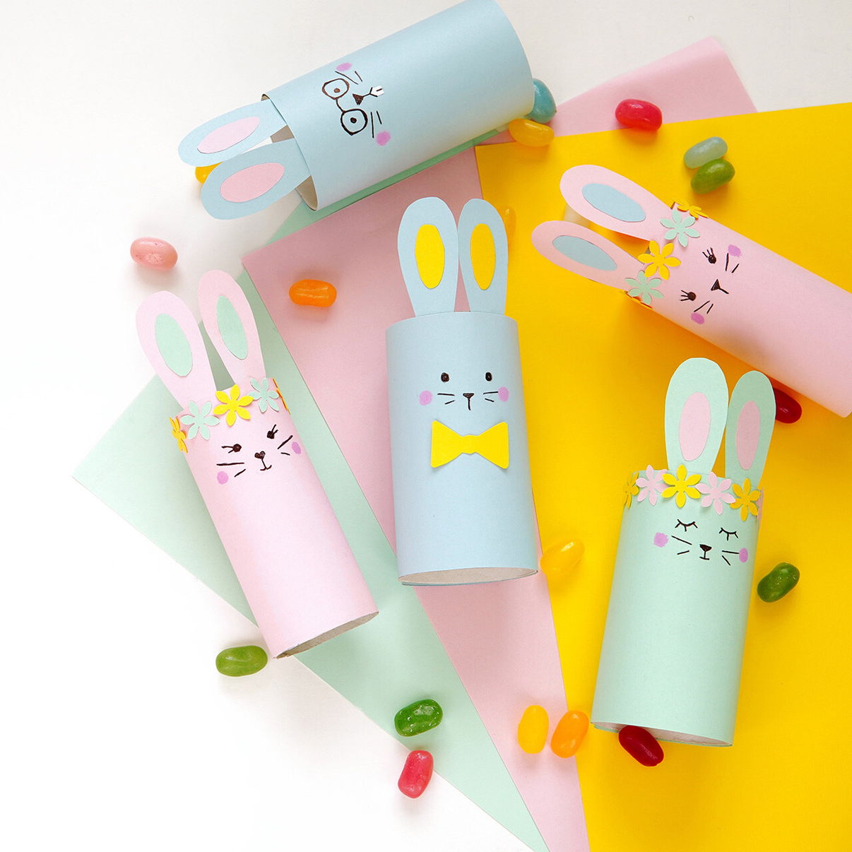 Gebastelte Osterhasen