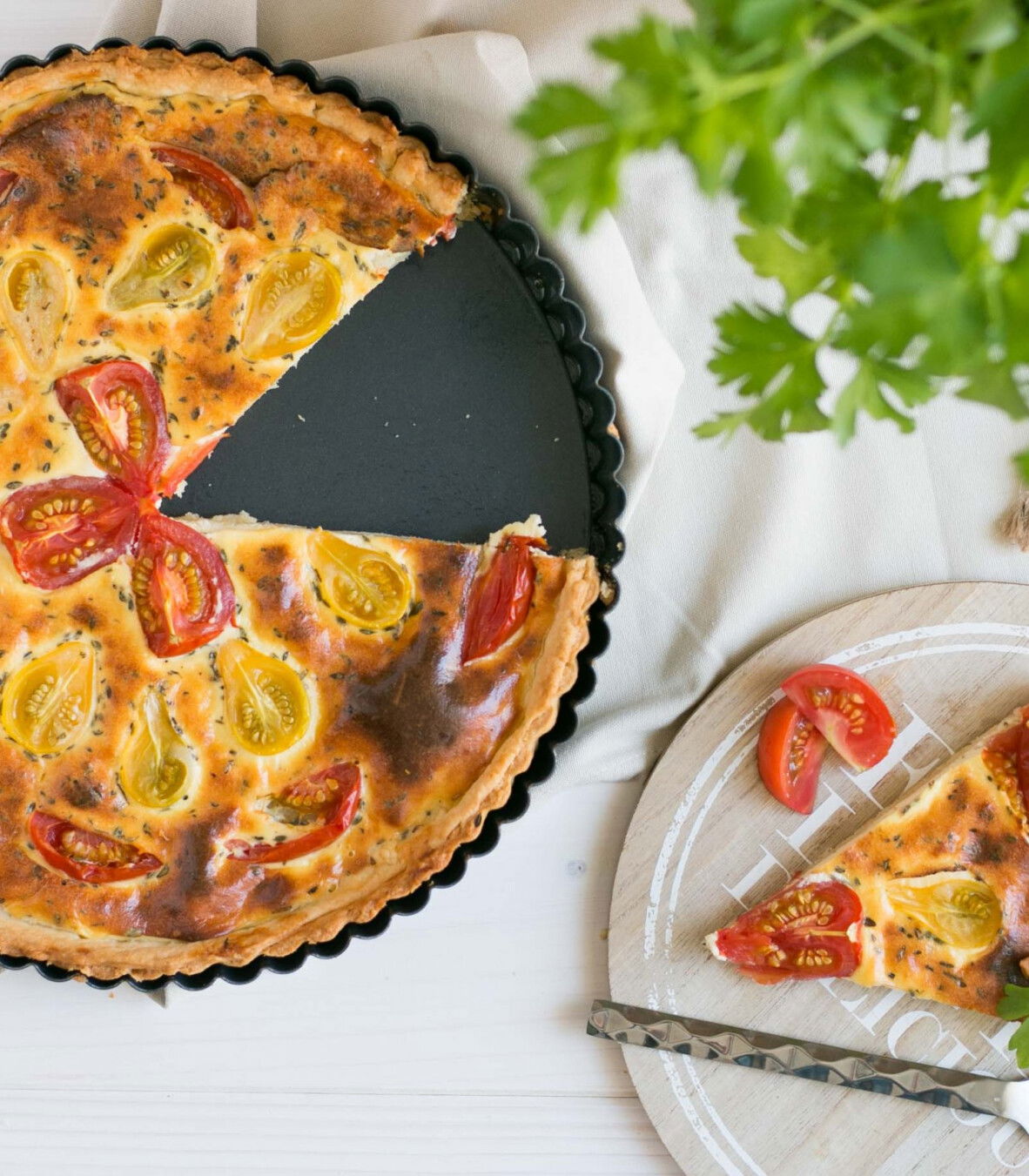 Tomaten-Ziegenkäse-Quiche - Tante Fanny