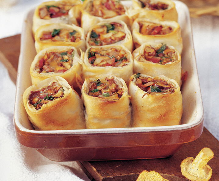 vegane Eierschwammerl-Strudel Tante Fanny