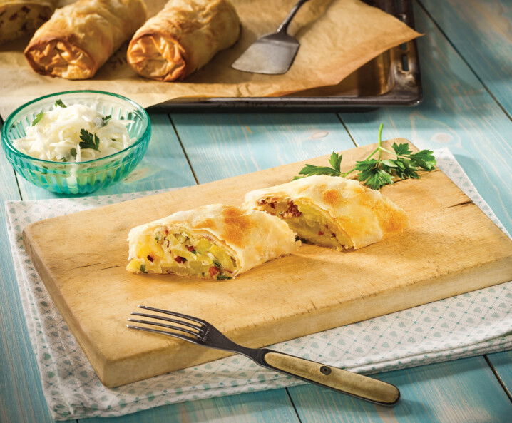 Zwiebel-Erdäpfel-Strudel