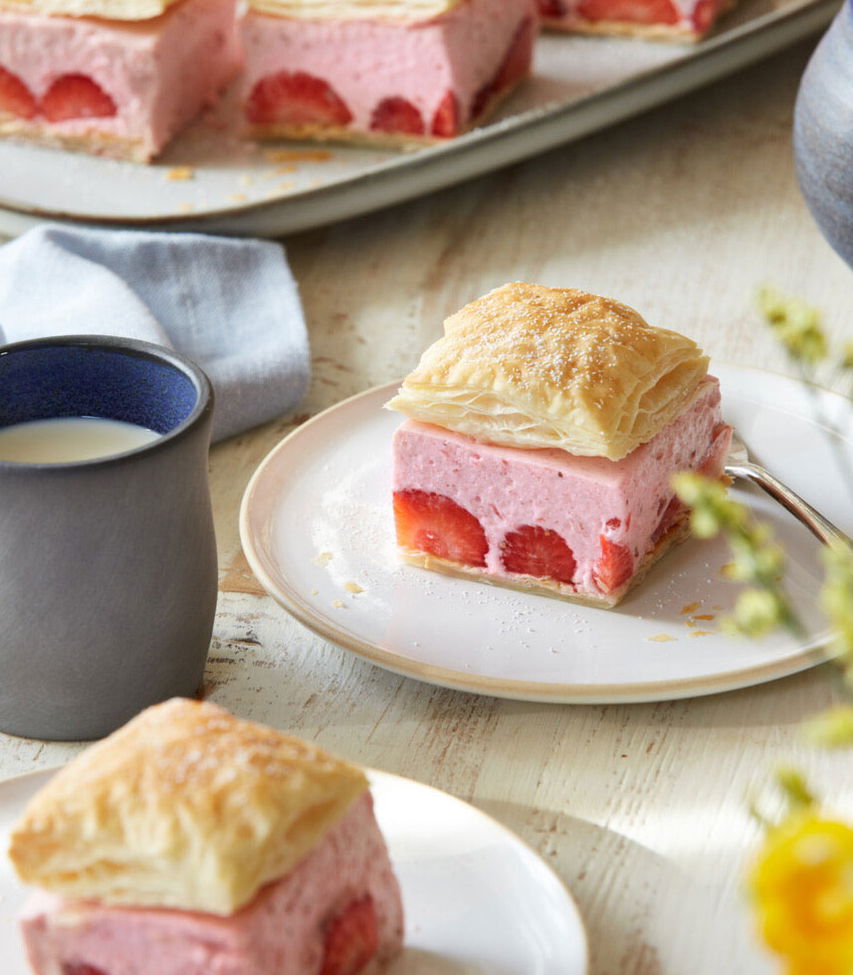 Erdbeer-Cremeschnitten