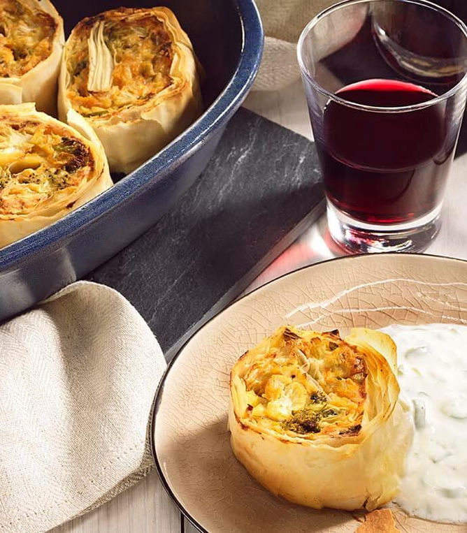 Gemüsestrudel mit Ricotta