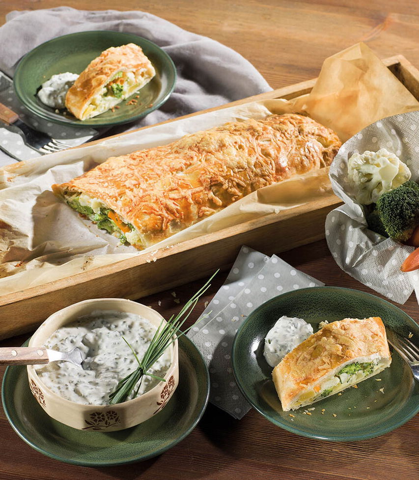 Blätterteig Gemüsestrudel