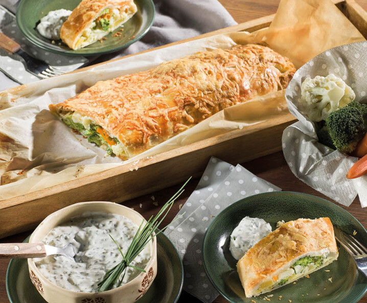 Blätterteig Gemüsestrudel