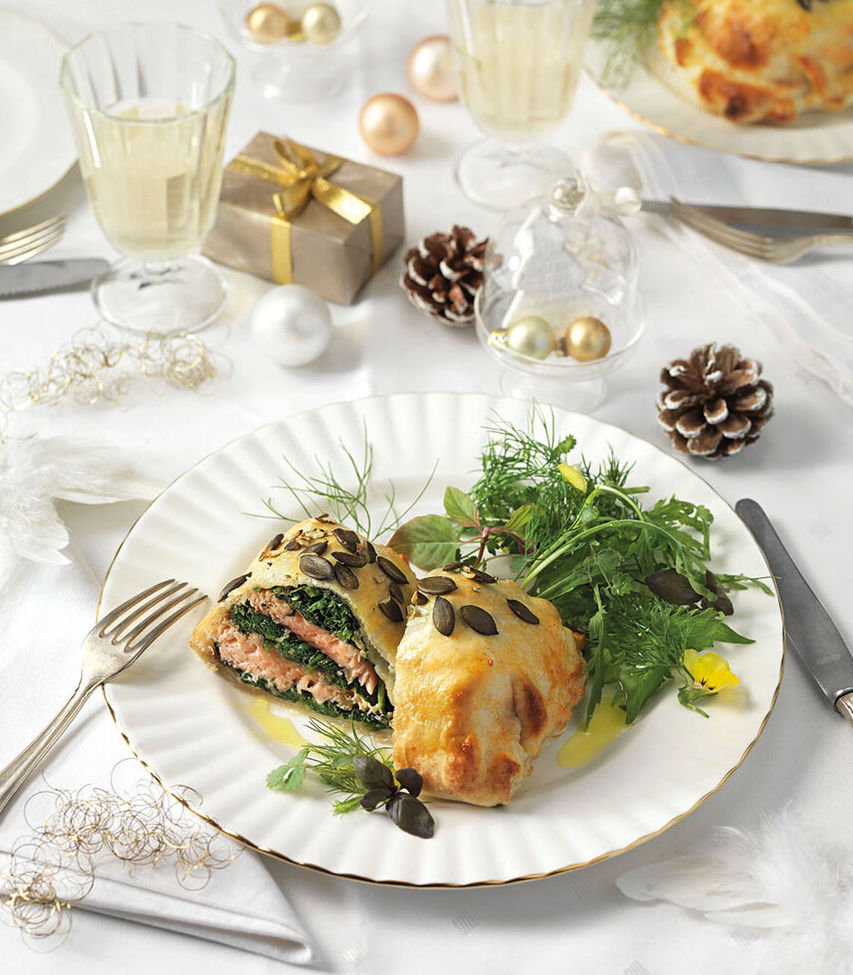 Lachs im Blätterteig