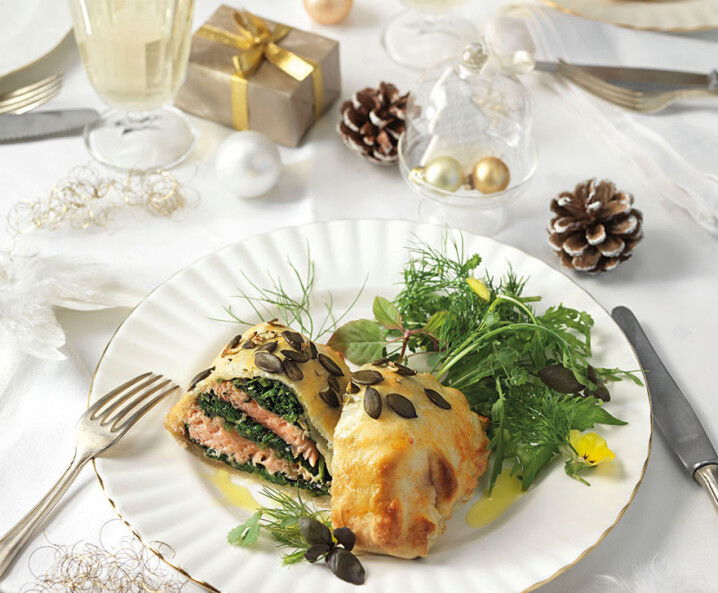 Lachs im Blätterteig