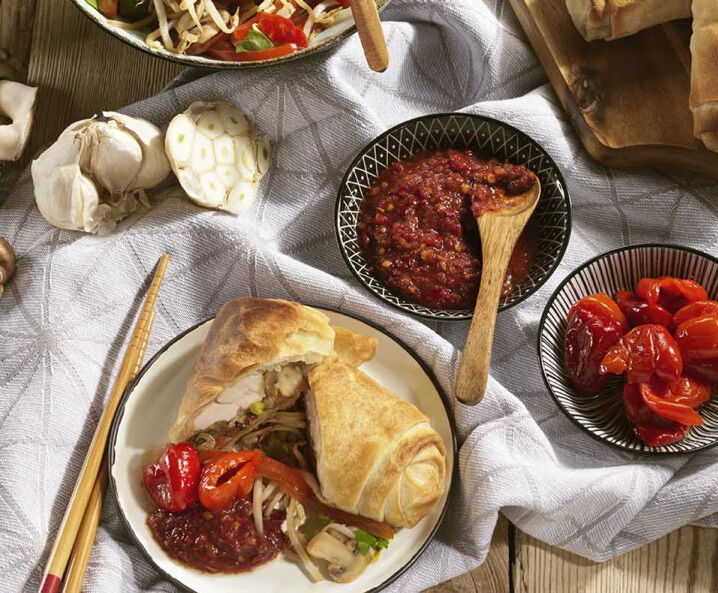 Chinesische Frühlingsrollen mit Hühnchen - Rezept Tante Fanny