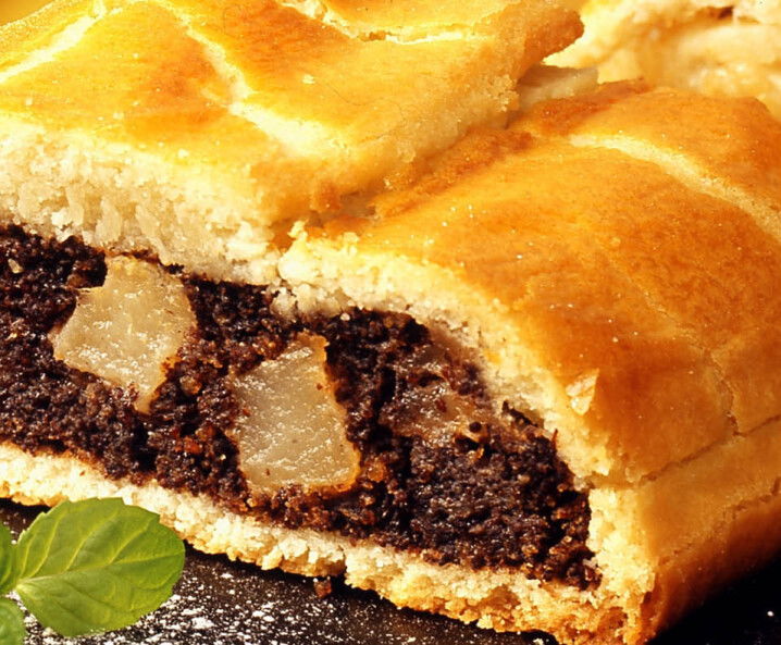 Mohn-Birnen Strudel mit Mürbteig Tante Fanny