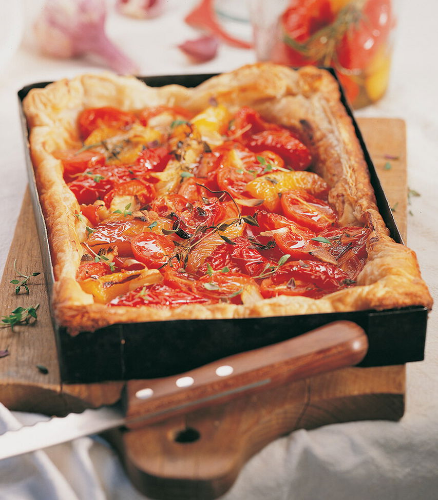 Paradeiser-Paprika-Blechkuchen Tante Fanny