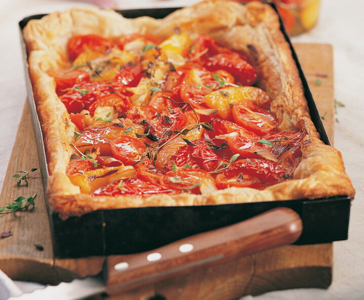 Paradeiser-Paprika-Blechkuchen Tante Fanny