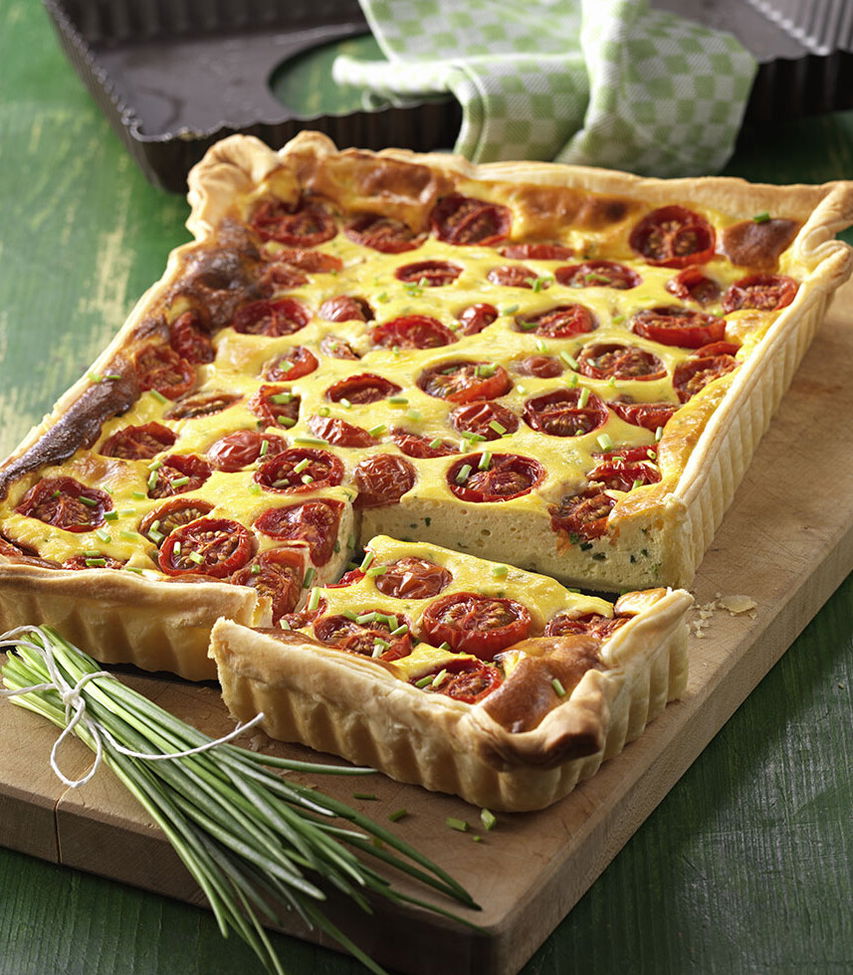 Paradeiserquiche mit Ricotta