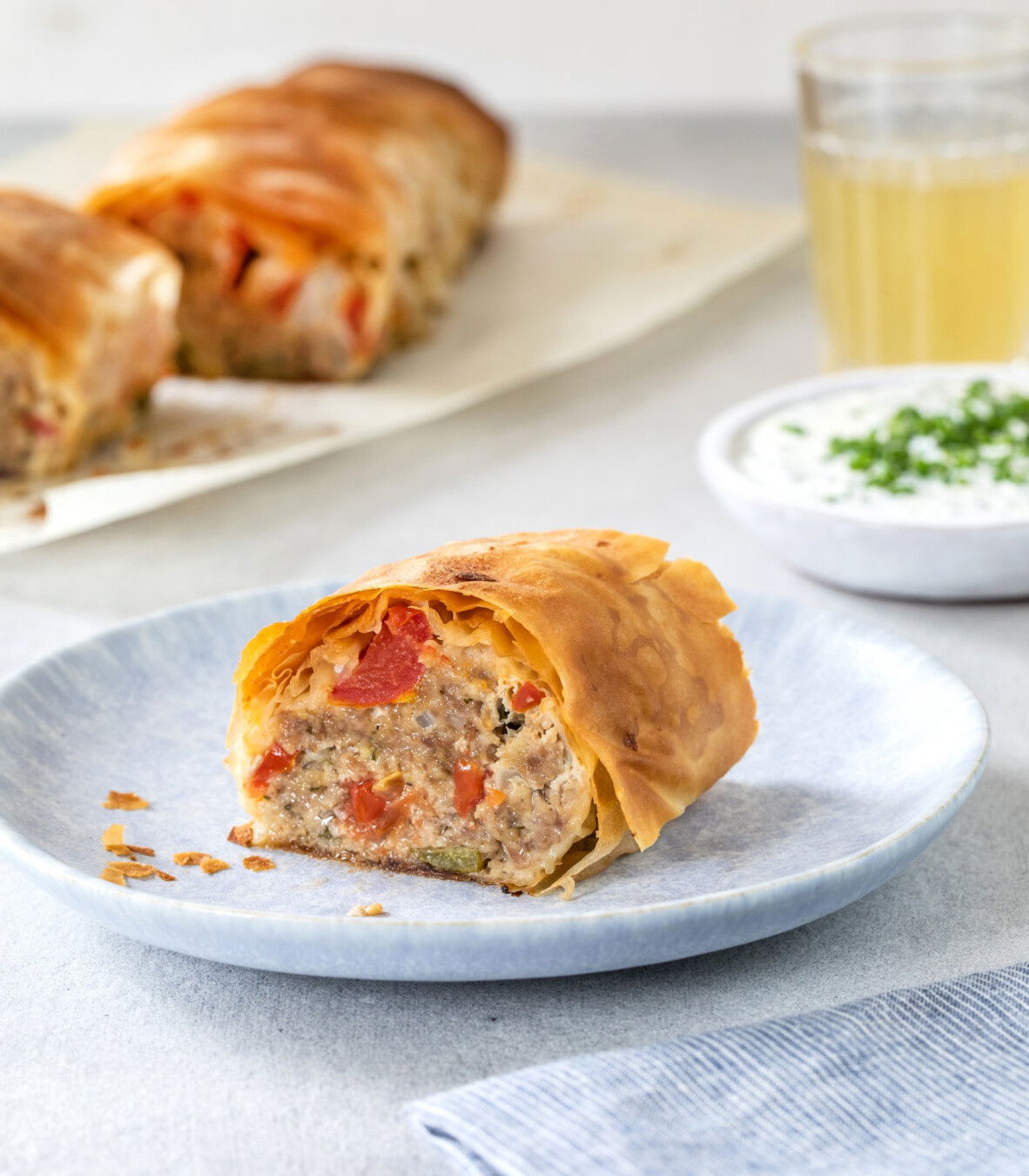 Pikanter Strudel mit Faschiertem