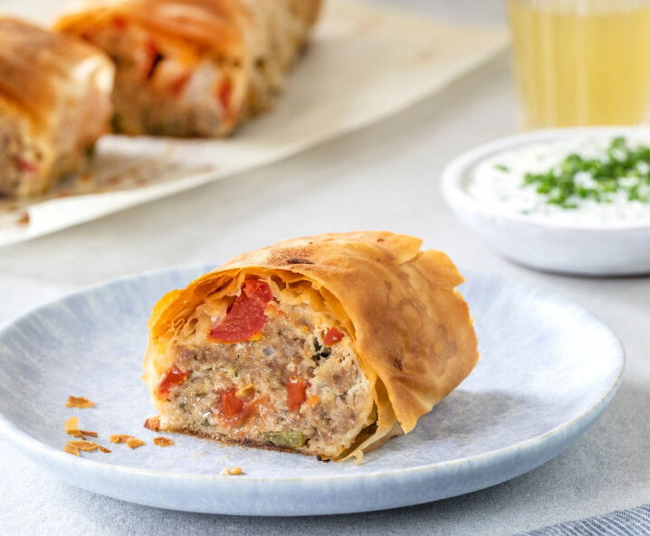 Pikanter Strudel mit Faschiertem