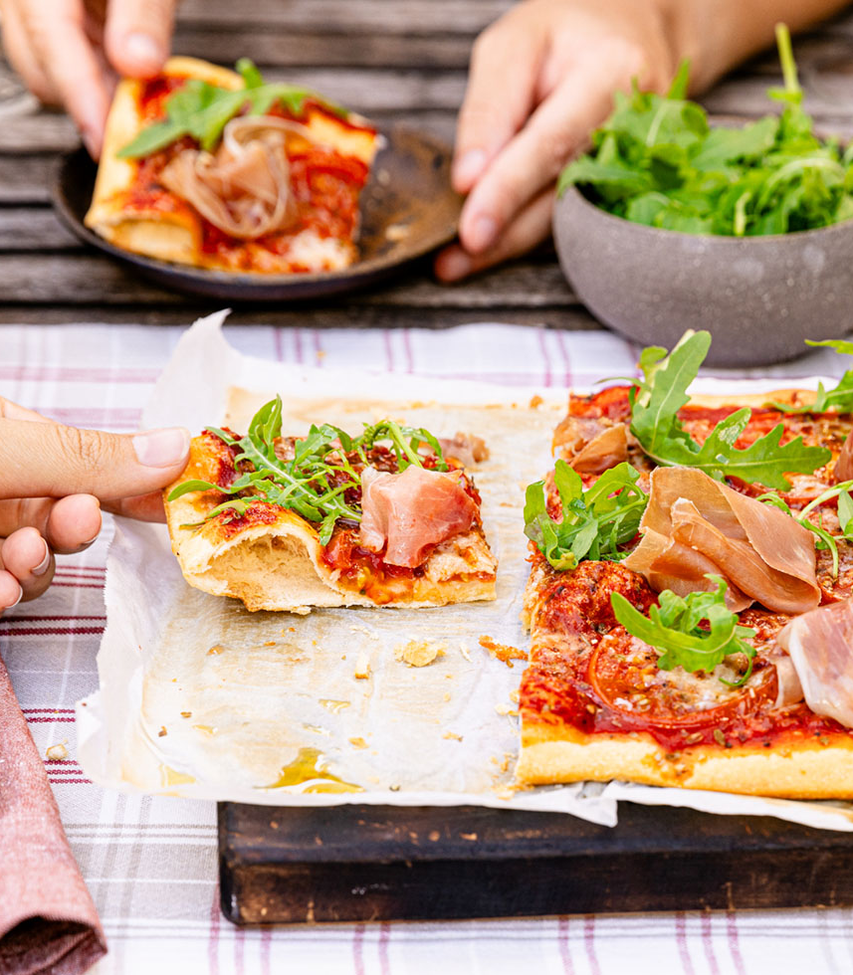 Pizza mit Prosciutto