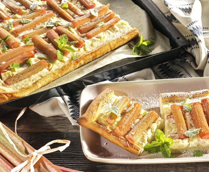 Rezept Rhabarber-Apfel-Blechkuchen Tante Fanny