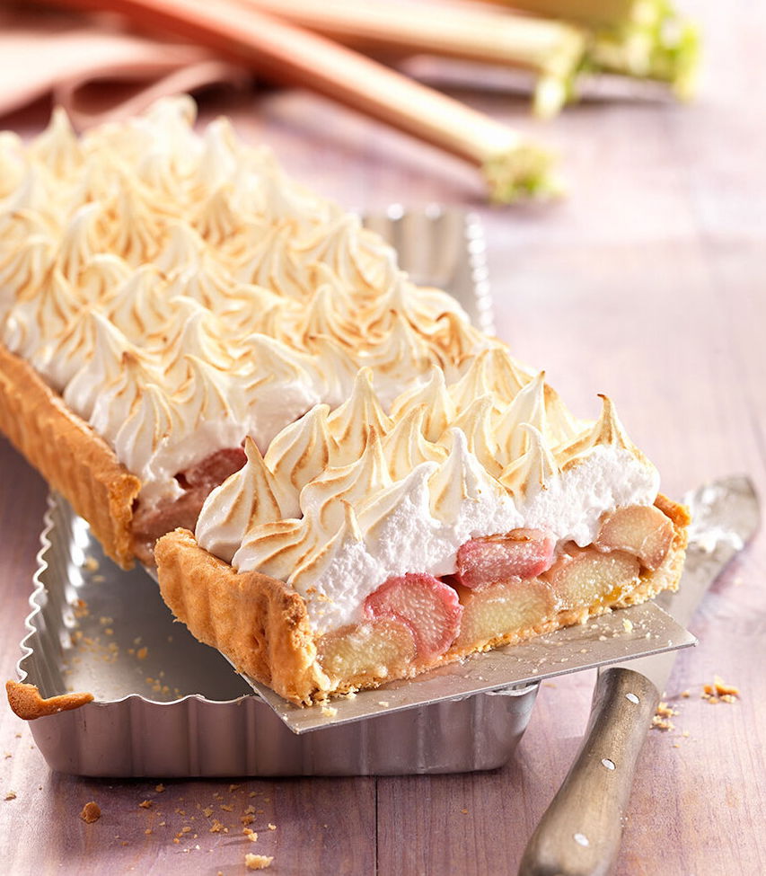 Rezept Rhabarberkuchen mit Baiserhaube Tante Fanny