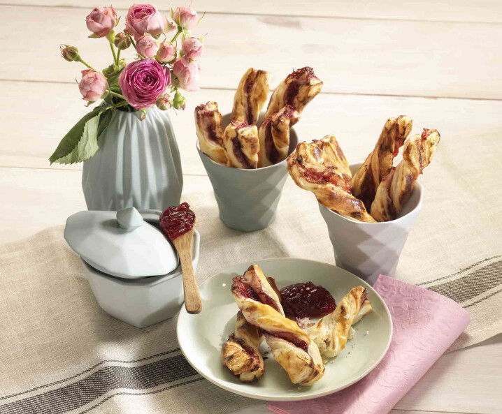 Marmeladestangerl mit Blätterteig