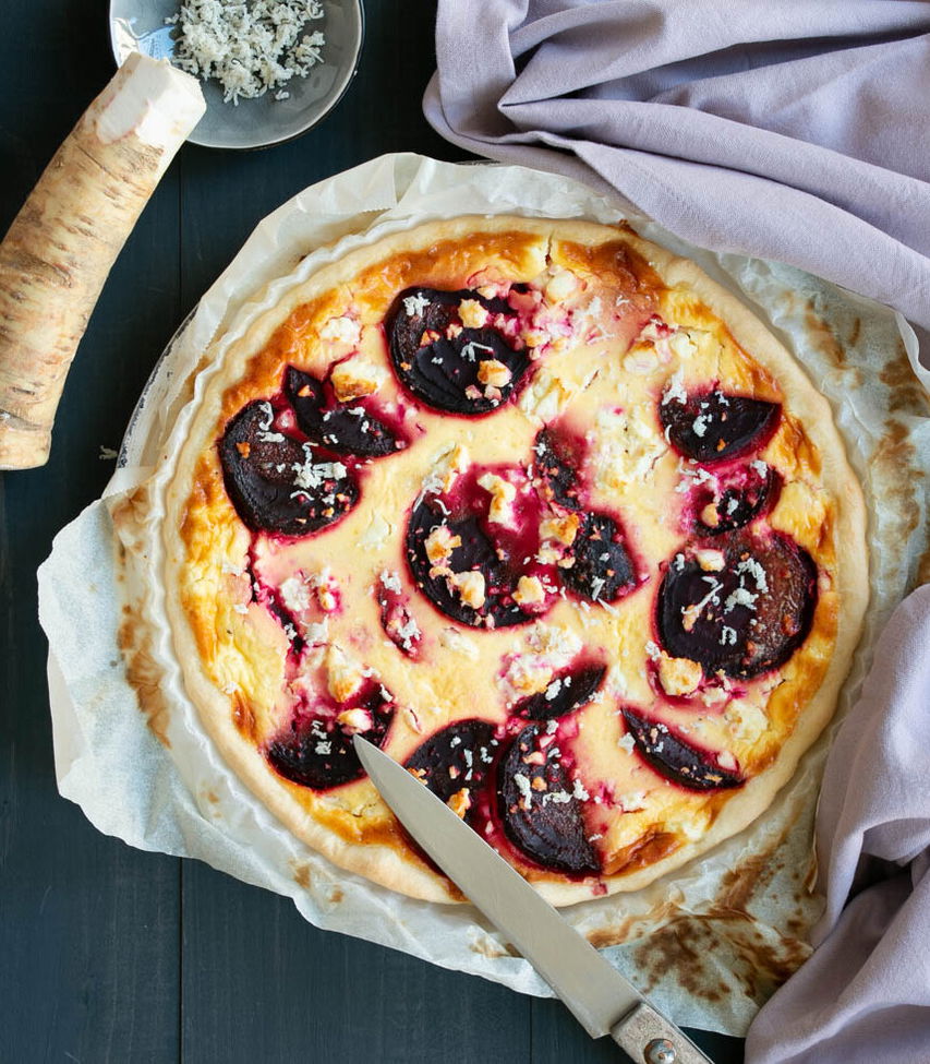 Rote Rüben Quiche mit Kren