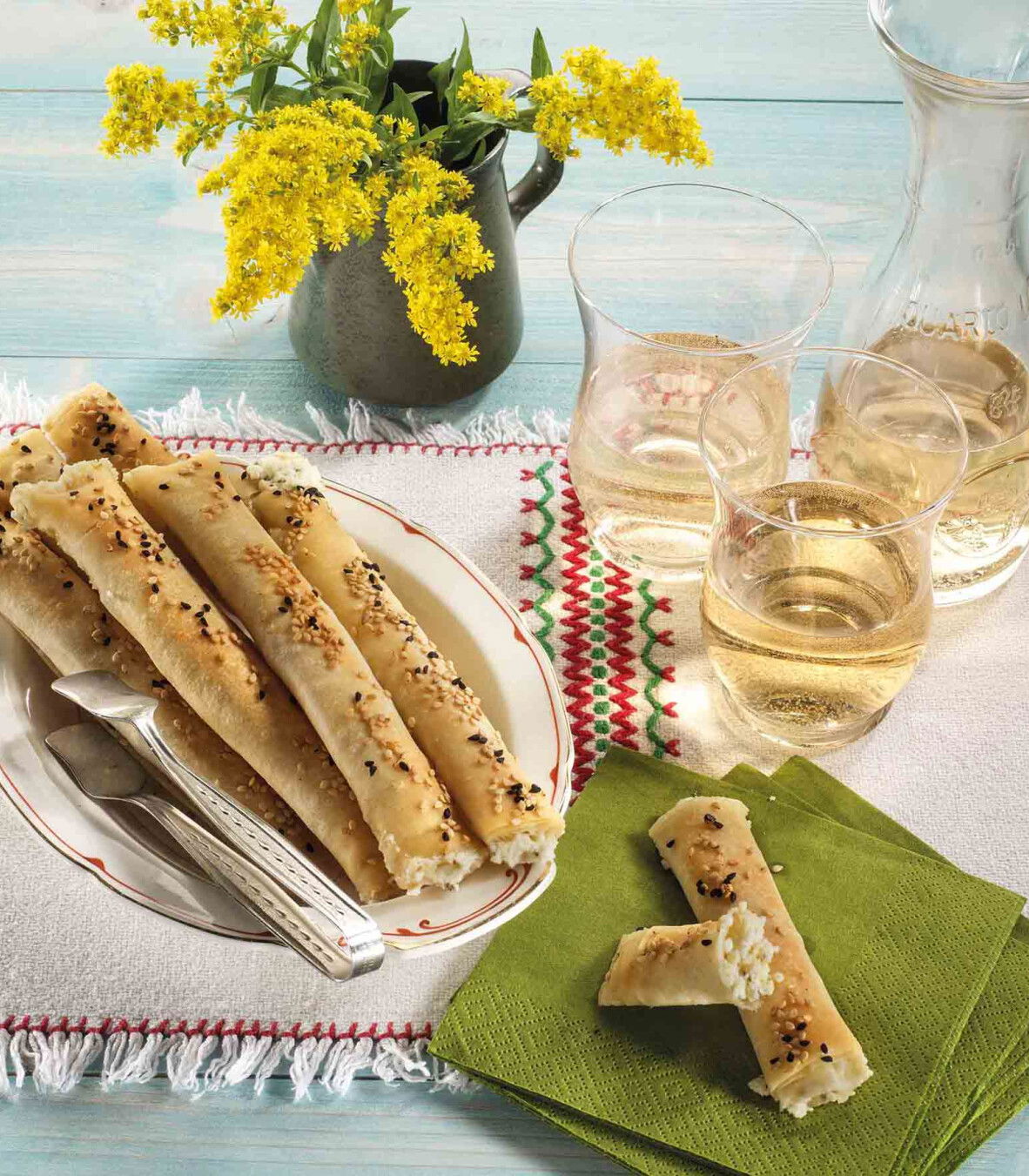 Schafkäseröllchen aus Filoteig - Tante Fanny