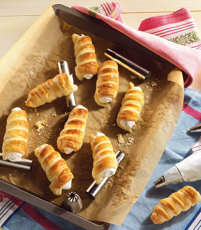 Schaumrollen Blätterteig